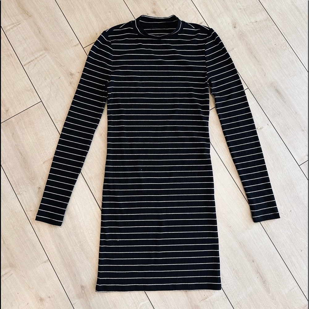 American apparel striped body con dress